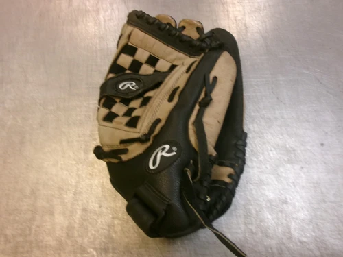 Vist Large View of Product Image Which is Used Rawlings RSB BB/SB Glove RH Throw Black 14"