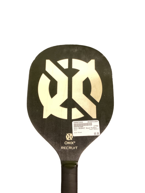 Vist Large View of Product Image Which is Used Onix RECRUIT Pickleball Racquet Black