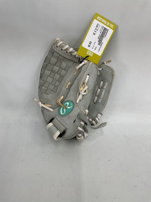 Vist Large View of Product Image Which is Used Rawlings STORM BB/SB Glove RH Throw Grey 11 1/2"