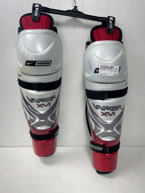 Vist Large View of Product Image Which is Used Bauer VAPOR XVI Senior Shin Guards Grey 14"