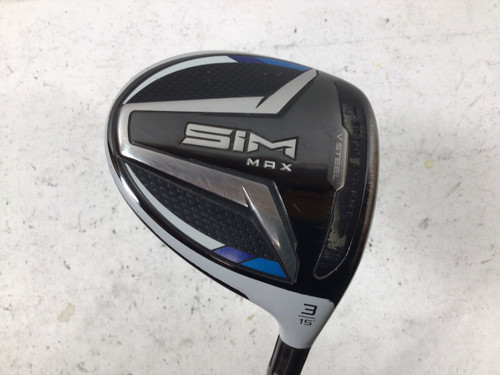 Vist Large View of Product Image Which is Used Taylormade SIM MAX 3FW Mens Fairway Wood RH 3 Wood