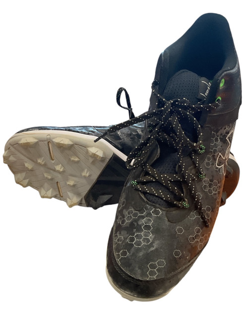 Vist Large View of Product Image Which is Used Under Armour OUT OF HERE BH BB/SB Cleats Black Senior 10.5