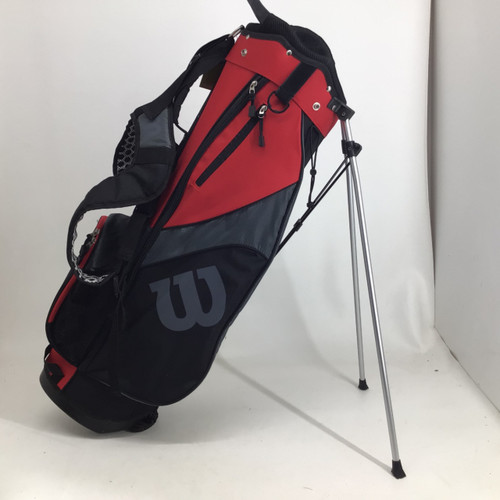 Vist Large View of Product Image Which is Used Wilson 5 WAY STAND BAG Mens Stand Bag Red