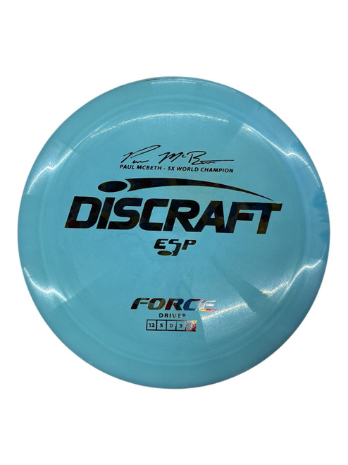 Vist Large View of Product Image Which is Used Discraft ESP FORCE PM Disc Golf Driver Carolina Blue 173g