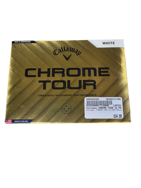 Vist Large View of Product Image Which is Used Callaway CHROME TOUR 12 PACK BALLS 12 Pack - Golf Balls