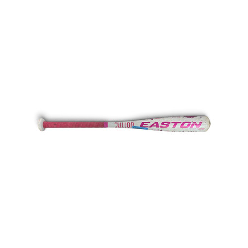 Vist Large View of Product Image Which is Used Easton Tee Ball Lite T-Ball Bat (BB/SB) 24" (-11) White/Pink, full length