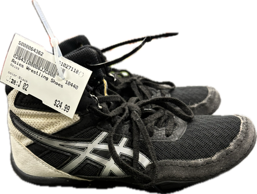 Vist Large View of Product Image Which is Used Asics Wrestling Shoes Black Junior 02