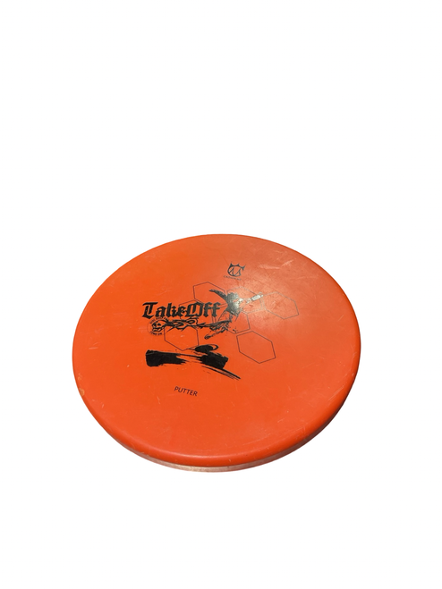 Vist Large View of Product Image Which is Used CROWN ME TAKE OFF PUTTER Disc Golf Putter Orange