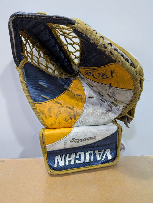 Vist Large View of Product Image Which is Used Vaughn VELOCITY Senior Goalie Catcher Yellow