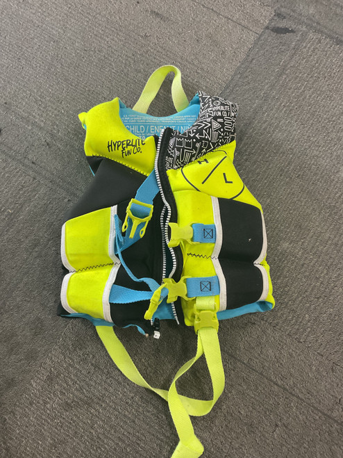 Vist Large View of Product Image Which is Used Hyperlite Child PFD Optic Yellow Child 30-50