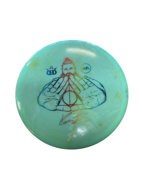 Vist Large View of Product Image Which is Used Dynamic Discs DECKLY HALLOWS BY KYLE DECK Disc Golf Mid Range Teal