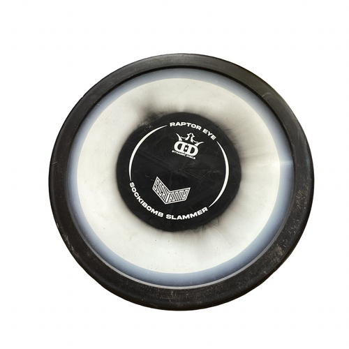 Vist Large View of Product Image Which is Used Dynamic Discs RAPTOR EYE SOCKIBOMB SLAMMER Disc Golf Putter Black