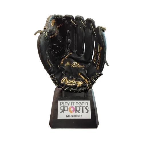 Vist Large View of Product Image Which is Used Rawlings RBG87B BB/SB Glove RH Throw Black 10 1/2"
