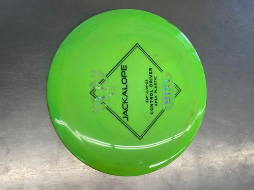Vist Large View of Product Image Which is Used Mint JACKALOPE Disc Golf Driver Neon Green