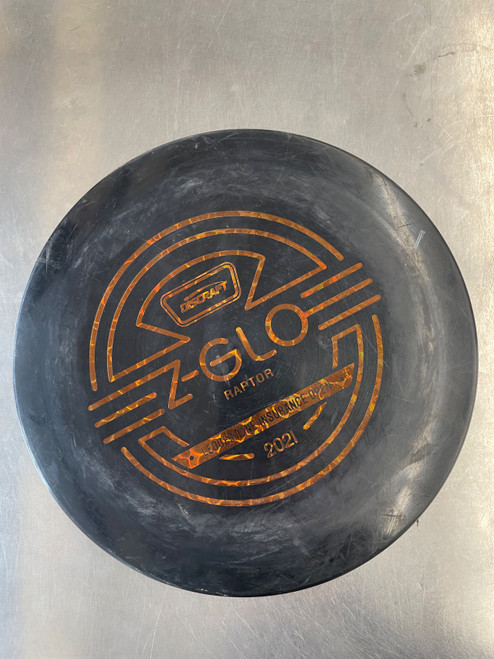 Vist Large View of Product Image Which is Used Discraft Z GLO RAPTOR Disc Golf Driver Black