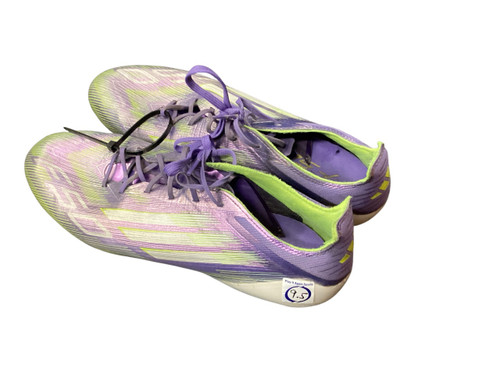 Vist Large View of Product Image Which is Used Adidas Soccer Cleats Purple Senior 9.5