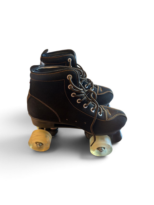 Vist Large View of Product Image Which is Used RISUP Senior Roller Quad Skates Black Senior 6.5