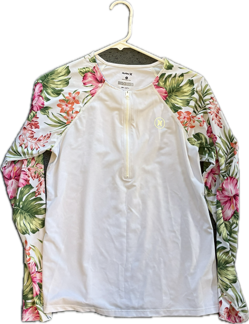 Vist Large View of Product Image Which is Used Hurley Rash Guards Women White MD