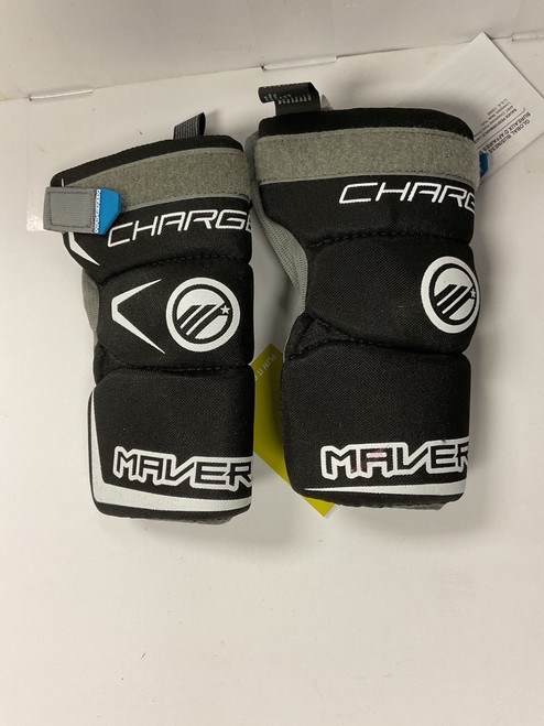 Vist Large View of Product Image Which is Used Maverik CHARGER Lacrosse Arm Pads/Guards Black LG