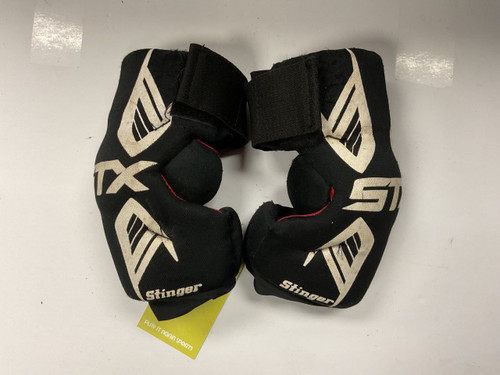 Vist Large View of Product Image Which is Used Warrior ARM PADS Lacrosse Arm Pads/Guards Black MD