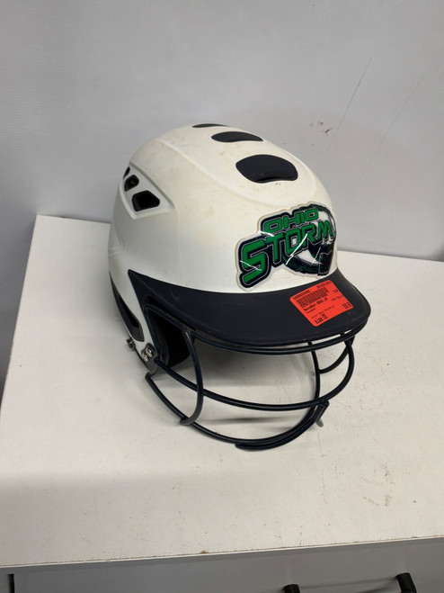 Vist Large View of Product Image Which is Used BoomBah BBH2-JR Batting Helmet w/Mask Navy And White One Size