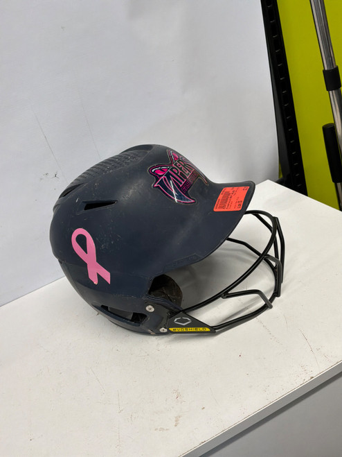 Vist Large View of Product Image Which is Used Evoshield NAVY HELMET Batting Helmet w/Mask Navy Blue One Size