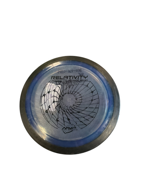 Vist Large View of Product Image Which is Used MVP RELATIVITY Disc Golf Driver Navy Blue