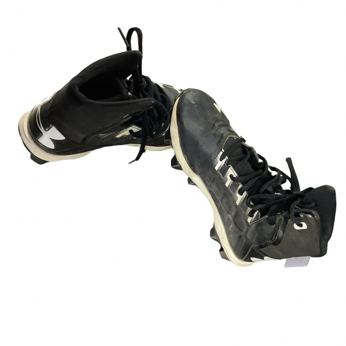 Vist Large View of Product Image Which is Used Under Armour Jr FB Cleats Black Junior 02