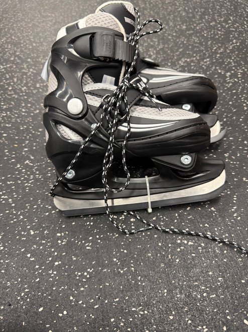 Vist Large View of Product Image Which is Used Lake Placid ADJUSTABLE 10-13 Boys Softboot Skate Black Adjustable