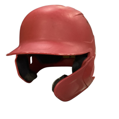 Vist Large View of Product Image Which is Used Rawlings HELMET W/ JAW GUARD Batting Helmet No Mask Red MD