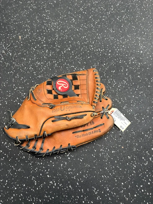 Vist Large View of Product Image Which is Used Rawlings RPT 15 BB/SB Glove RH Throw Brown 13"