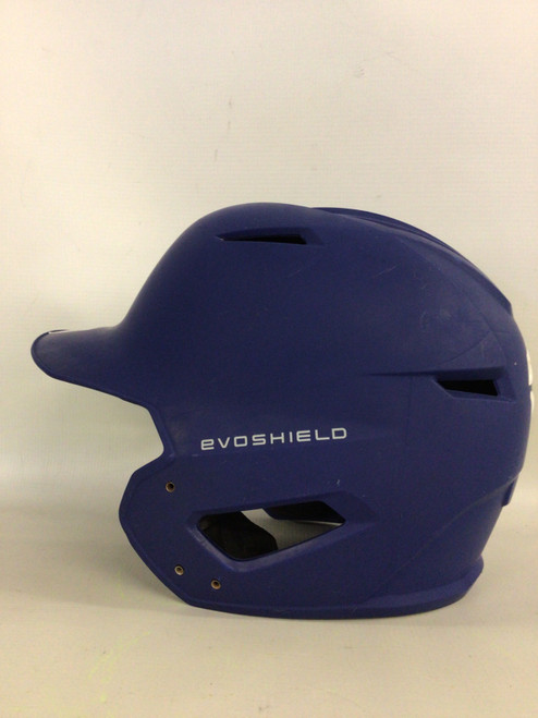 Vist Large View of Product Image Which is Used Evoshield BLUE BASEBALL HELMET Batting Helmet No Mask Royal Blue L/XL