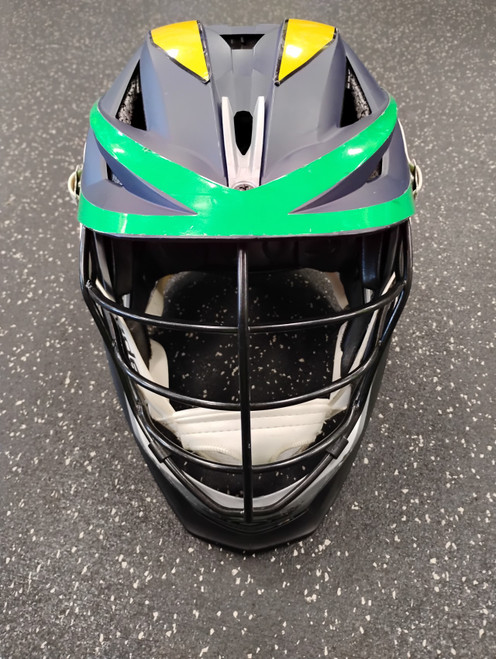 Vist Large View of Product Image Which is Used Cascade XRS Lacrosse Helmet Navy Blue One Size