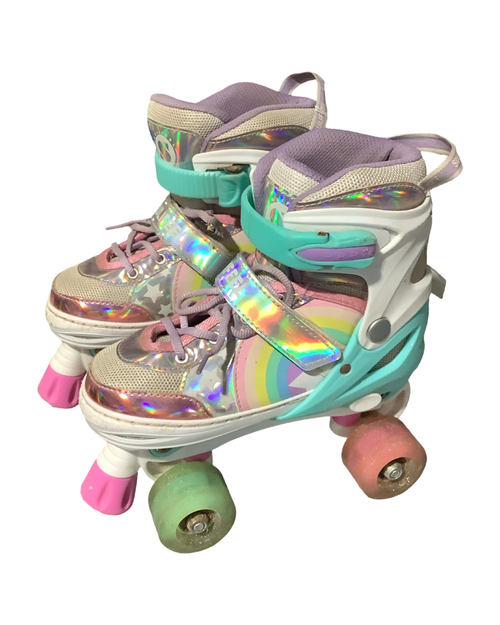 Vist Large View of Product Image Which is Used SKATES Junior Rec Fitness Skates White Adjustable