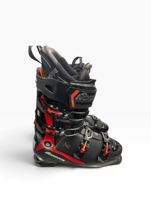 Vist Large View of Product Image Which is Used Nordica SPEED MACHINE 130 S Mens DH Ski Boot Black 295 MP - M11.5