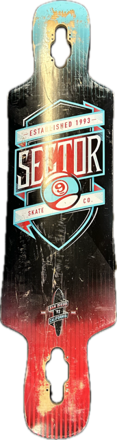 Vist Large View of Product Image Which is Used Sector 9 SD CA LONGBOARD Skateboard Deck Only Black Long
