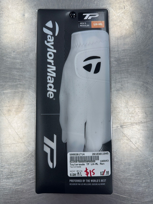 Vist Large View of Product Image Which is NEW Taylormade TP Mens Golf Glove White M/L