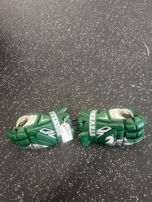 Vist Large View of Product Image Which is Used Maverik MAX Lacrosse Gloves Mens Green 13"