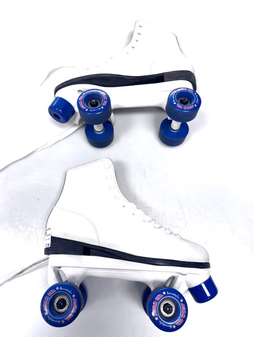 Vist Large View of Product Image Which is Used RollerDerby QUAD Senior Roller Quad Skates White Senior 9