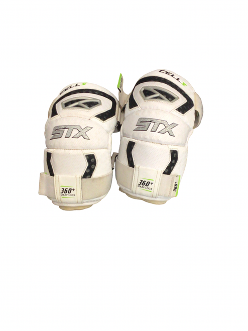 Vist Large View of Product Image Which is Used STX CELL V Lacrosse Arm Pads/Guards White MD