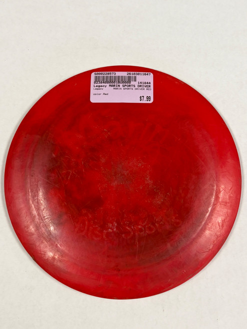 Vist Large View of Product Image Which is Used Legacy MARIN SPORTS DRIVER RED Disc Golf Driver Red