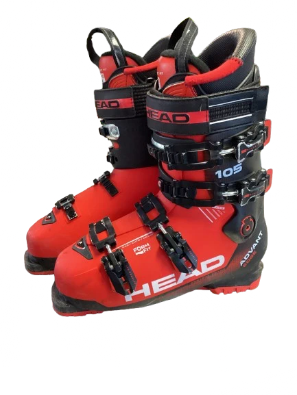 Vist Large View of Product Image Which is Used Head ADVANT EDGE 105 Mens DH Ski Boot Black And Red 265 MP - M08.5 - W09.5