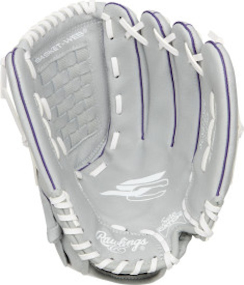 RAWLINGS 12 1/2" SURE CATCH FASTPITCH GLOVE #SCSB125P 11727-RAWSCSB125PUR