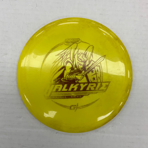 Vist Large View of Product Image Which is Used Innova G STAR VALKYRIE 172 G Disc Golf Driver Yellow