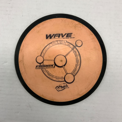 Vist Large View of Product Image Which is Used MVP FISSION WAVE Disc Golf Driver Orange 156g