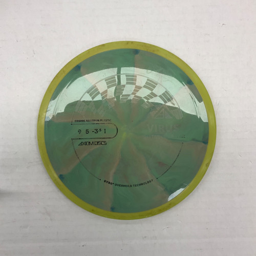Vist Large View of Product Image Which is Used Axiom COSMIC NEUTRON VIRUS Disc Golf Driver Green 174g