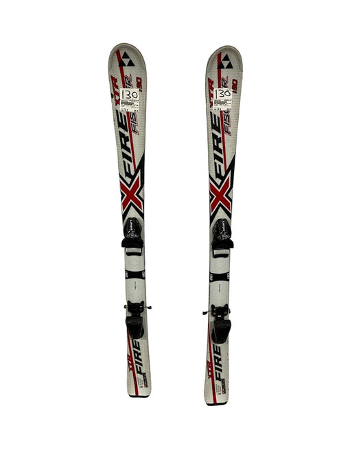 Vist Large View of Product Image Which is Used Fischer Fire XTR 130 cm Junior Downhill Ski Combo