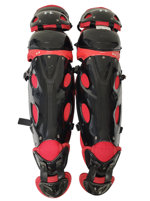 Vist Large View of Product Image Which is Used Under Armour Adult Catcher's Leg Guards UALG4-AP
