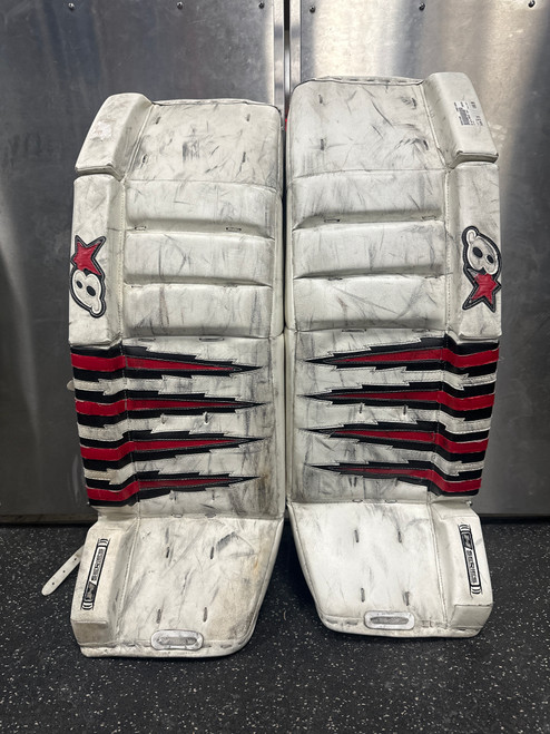 Used Brians BEAST Goalie Leg Pads Senior Red 35" 10558-S000219388