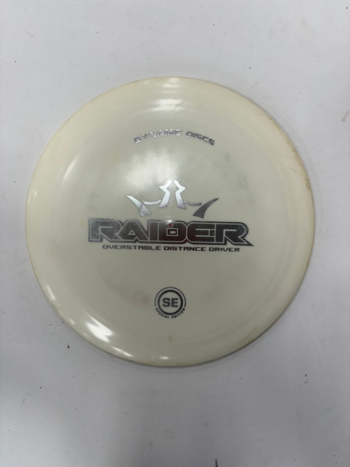 Vist Large View of Product Image Which is Used Dynamic Discs RAIDER Disc Golf Driver White